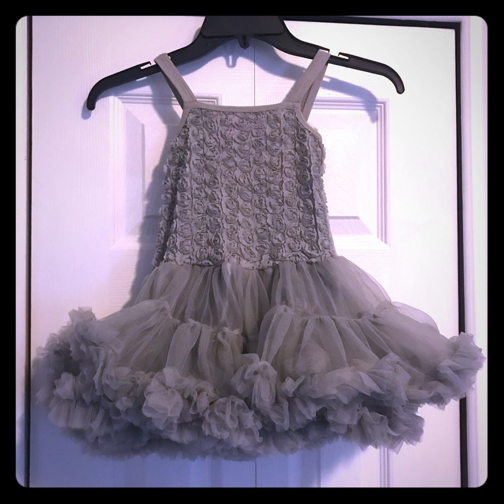 Toddler grey tutu dress